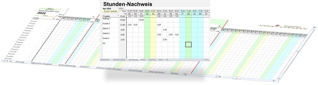 Projektzeiterfassung mit Honorarberechnung aus XZ400