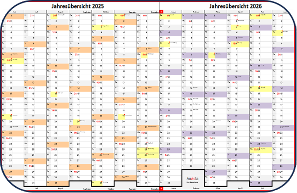 Kostenlos laden - Jahreskalender 13 Monate aus DZ26