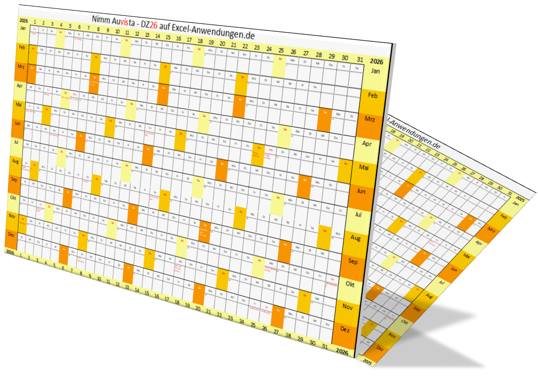 Herunterladen - Kalender 2026 und 2025 - im Tagesrhythmus