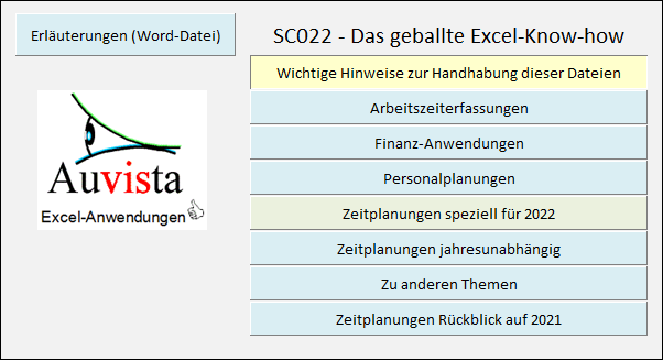 Regietafel für SC022 - Das geballte Excel-Know-how